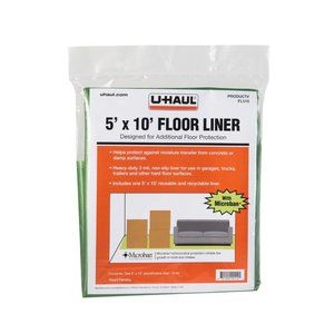 UHaul Heavy Duty 5' x 10' No Slip Hard Surface Floor Liner 3 mil Opaque Green